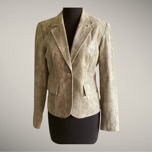 Alfani classic leather snake print blazer jacket